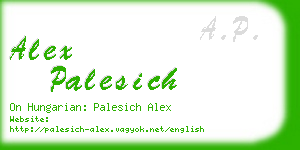 alex palesich business card